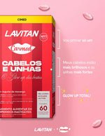Lavitan Carmed Cabelos e Unhas 60 Comprimidos Mastigáveis