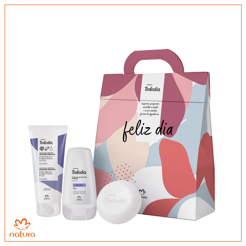 Kit presente algodão natura