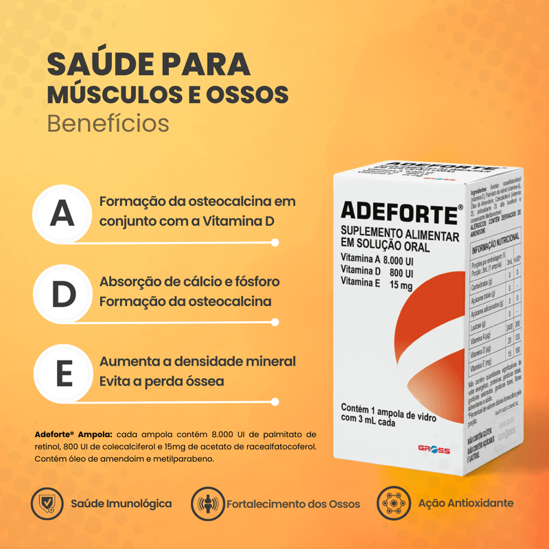 Adeforte Solução Oral 3ml - 1 Ampola