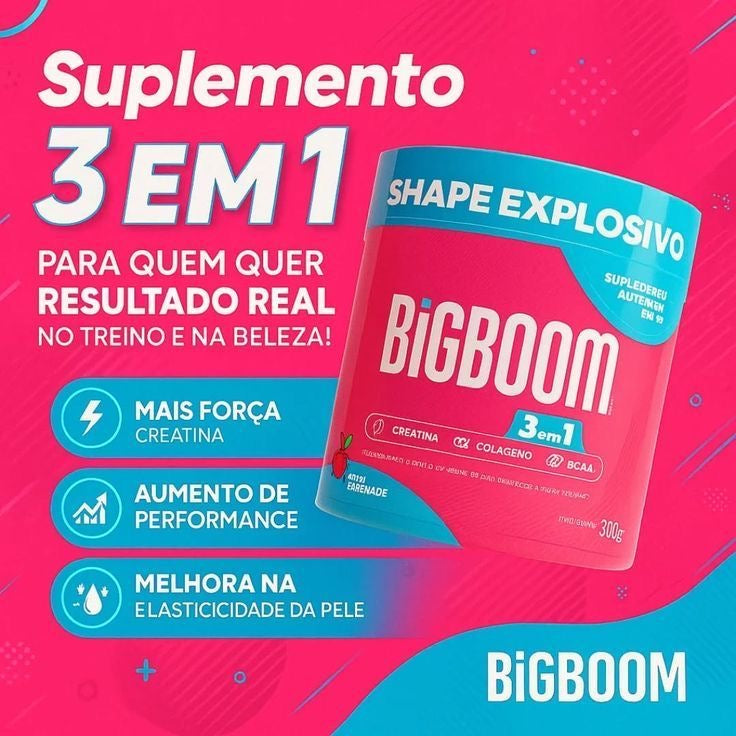 Creatina, colágeno e BCAA BigBoom