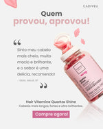 Gomas de Vitaminas Cadiveu Essentials Quartzo Shine By Boca Rosa Hair - 60 gomas