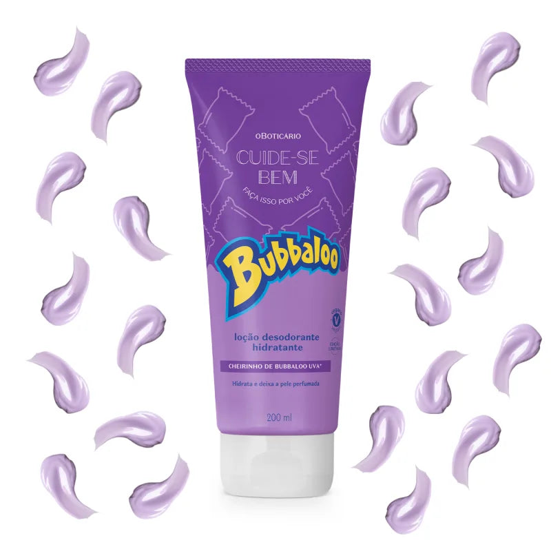 Loção Hidratante Desodorante Corporal Cuide-se Bem Bubbaloo Uva 200ml